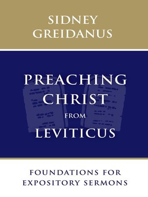Preaching Christ from Leviticus - ebook